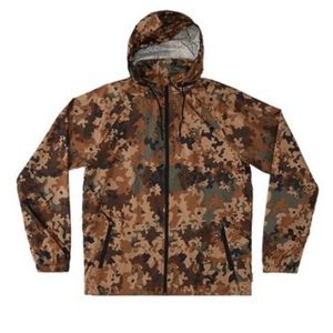 NWT Men's Quiksilver Camo Waterman Shell Shock Hooded Jacket